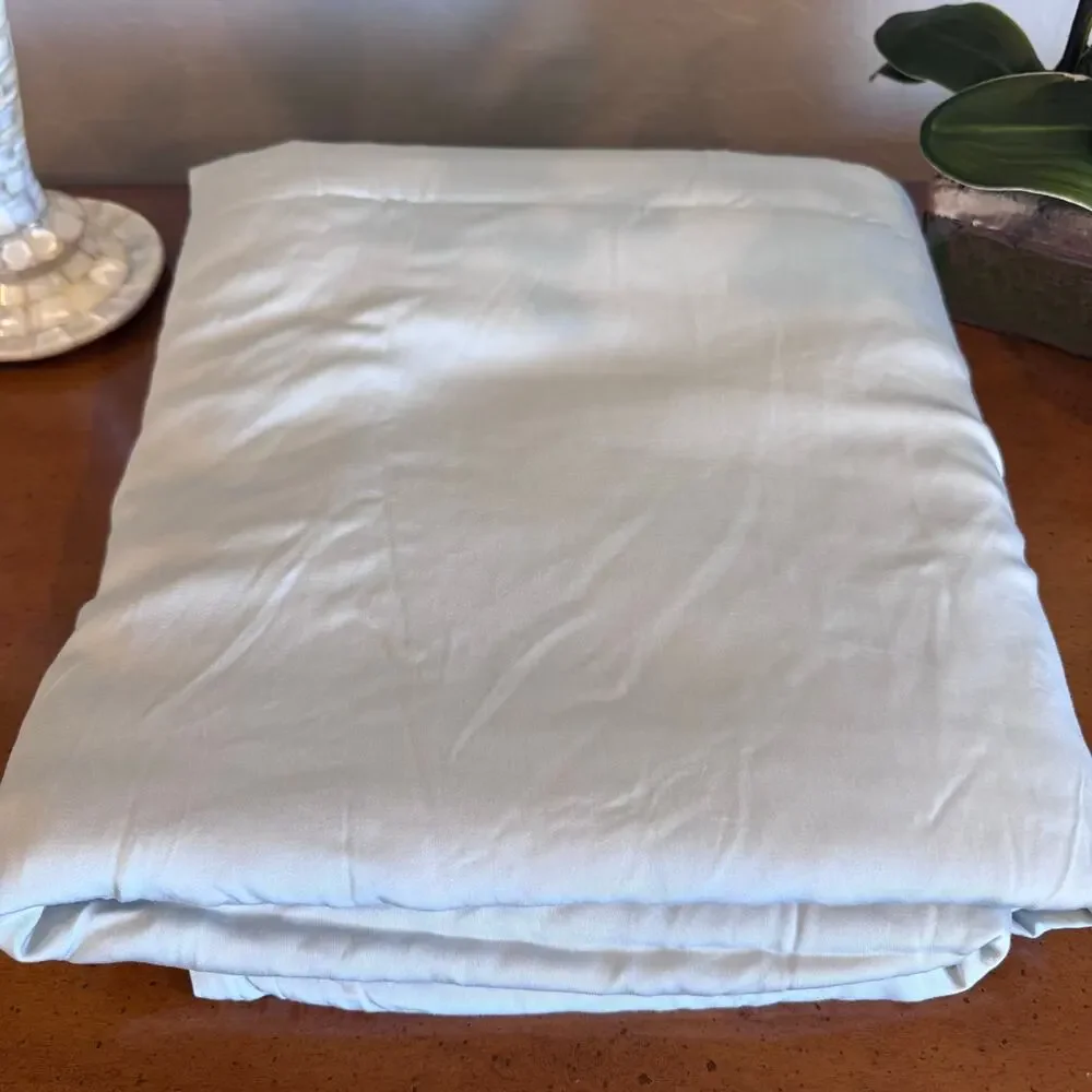 Cozy Earth Bamboo Duvet Cover Queen Shore Blue NWOT
